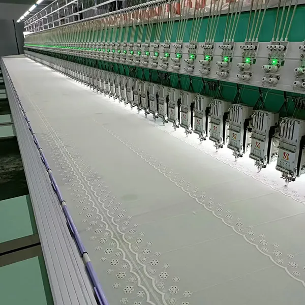 New Arrival 3d Flower Decorated 100 Cotton Embroidery Lace Fabric With Eyelet Holes For Women Shirt Clothing New Arrival 3d Flower Decorated 100 Cotton Embroidery Lace Fabric With Eyelet Holes For Women Shirt Clothing