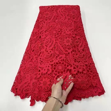Wholesale Price 100% Cotton Colorful French Embroidery Lace Fabric for Women Dress