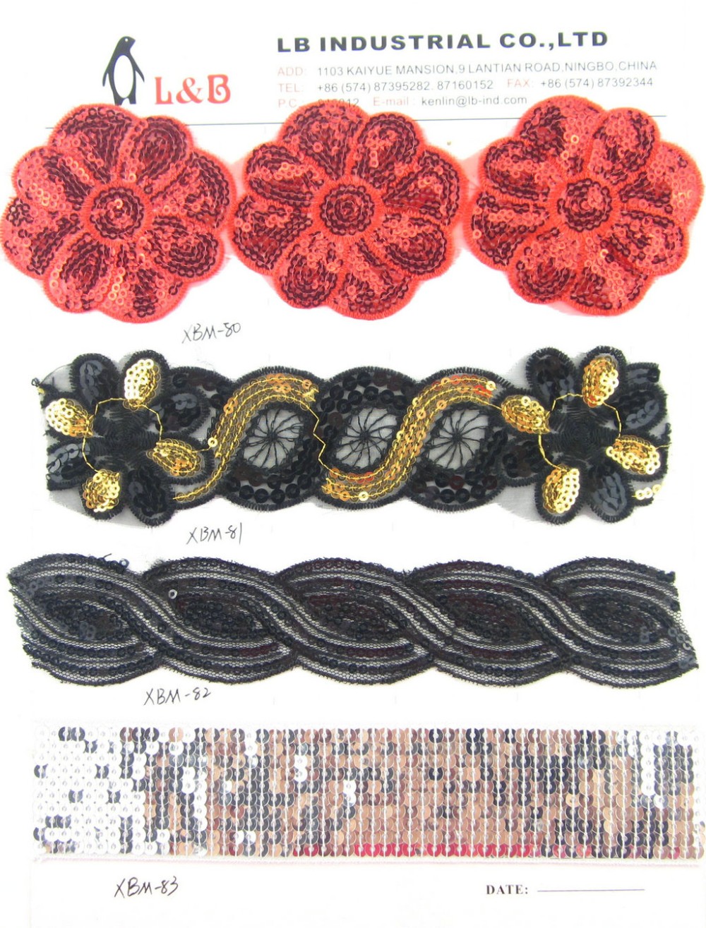 Wholesale Different Width Bling Finish Braid Elastic Sequin Lace Trim