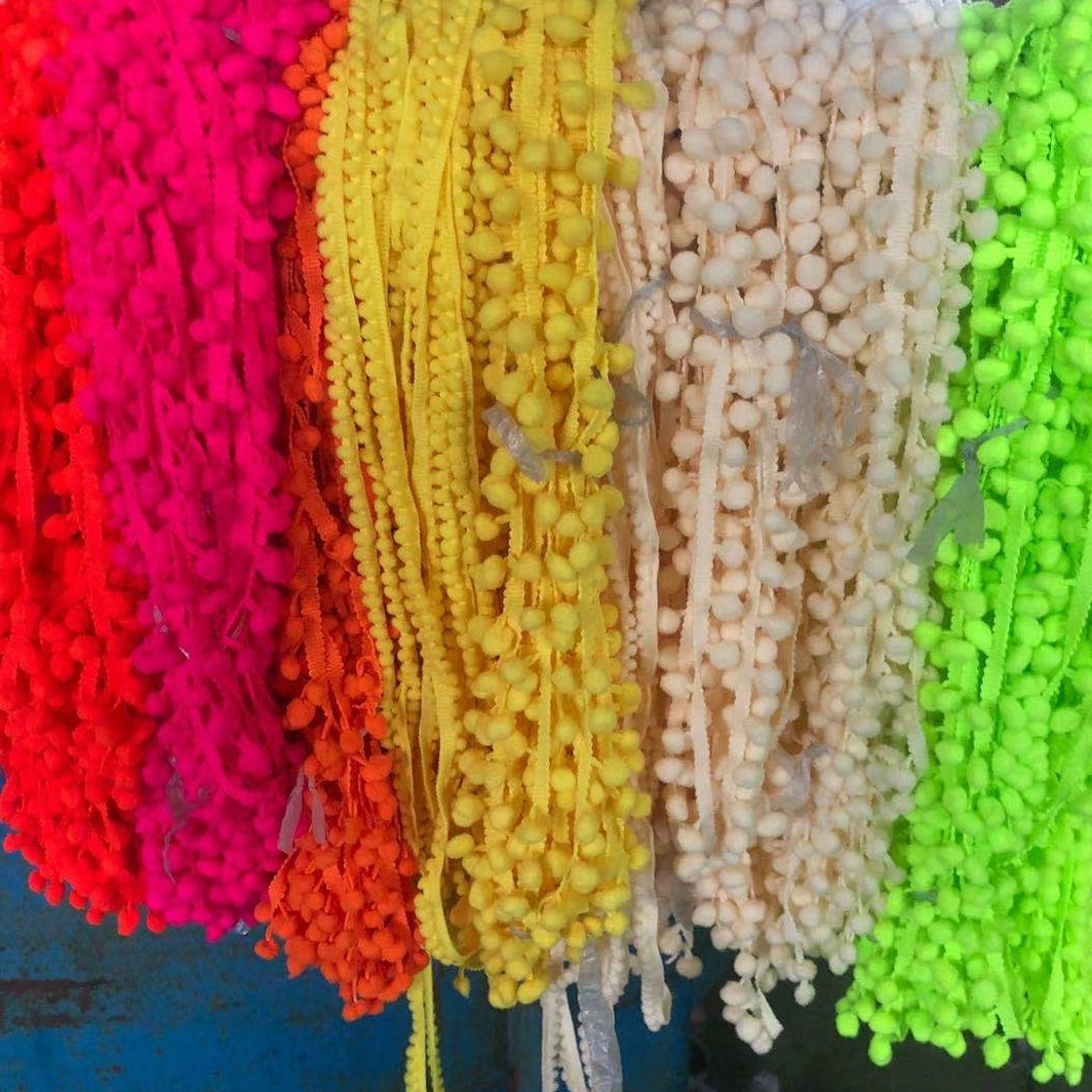Multi Colors Ball Lace Decorative Tassel Design POM POM Trim