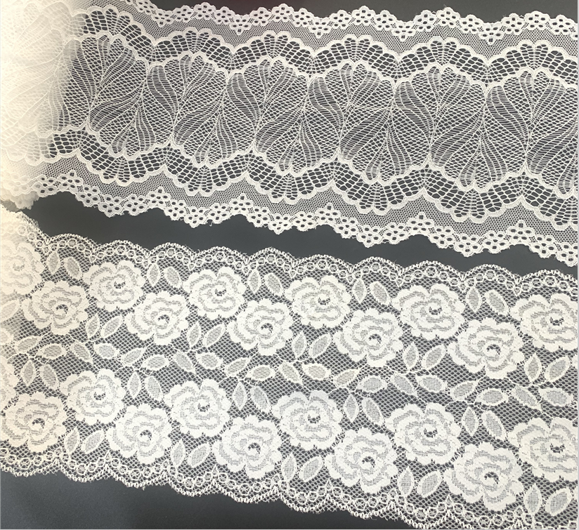 Hot Sale Fancy Nylon Spandex Lace Stretch Lace Trim Elastic Lace for Underwear and Lingerie