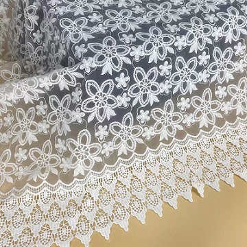 tulle कढ़ाई कपडा स्विस voile फीता कपडा