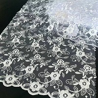 थोक कस्टम tulle कपडा कढ़ाई फीता कपडा